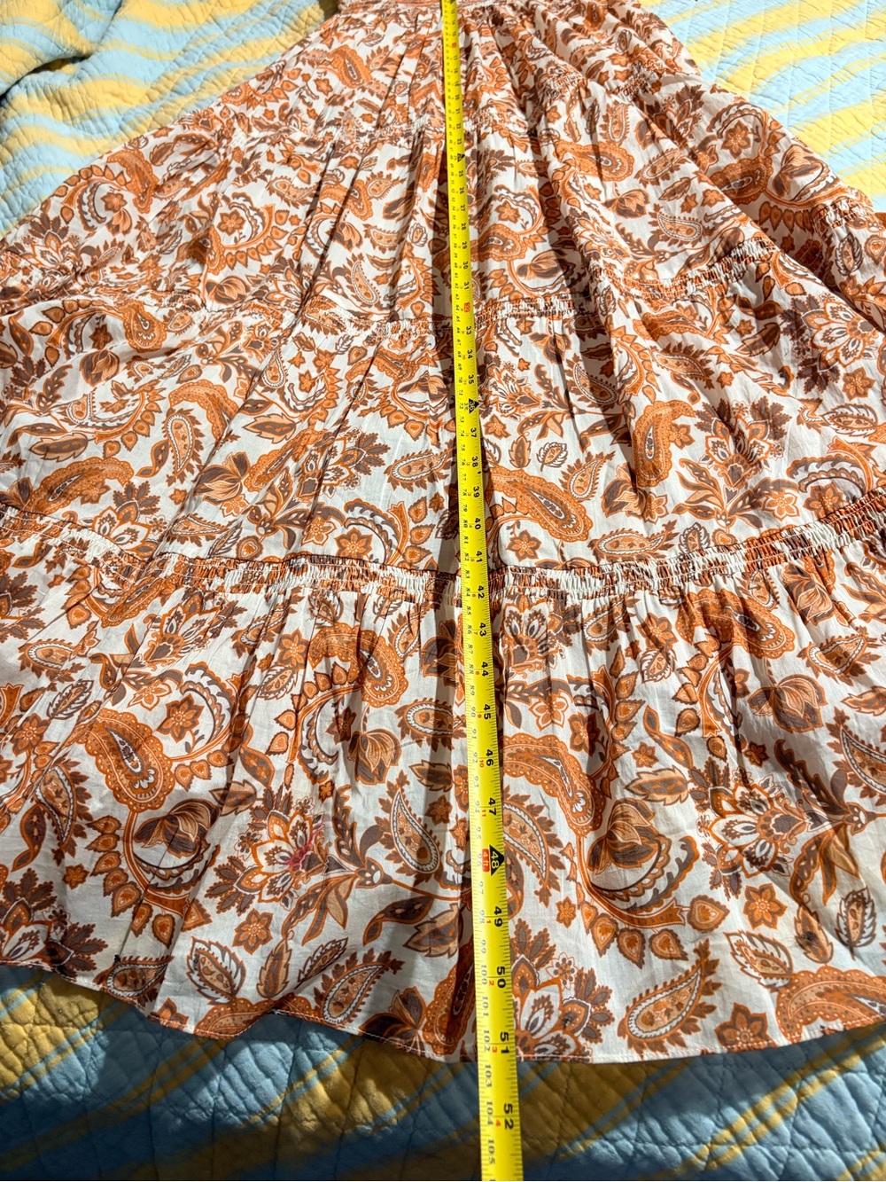 Maje szEuro 34 (us sz 4) Bohemian Paisley Orange & White Maxi Dress - Picture 8 of 14